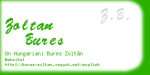 zoltan bures business card