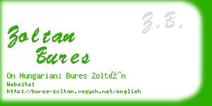 zoltan bures business card